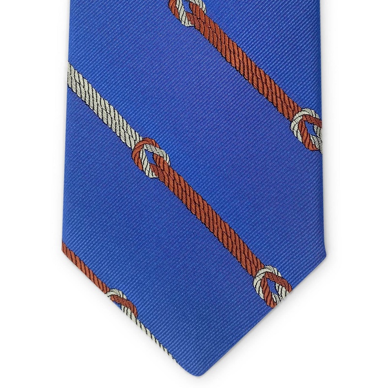 Knotted Stripe: Tie – Mid-Blue