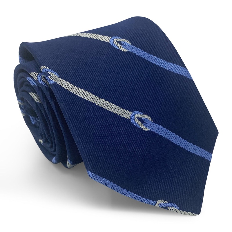 Knotted Stripe: Tie – Navy