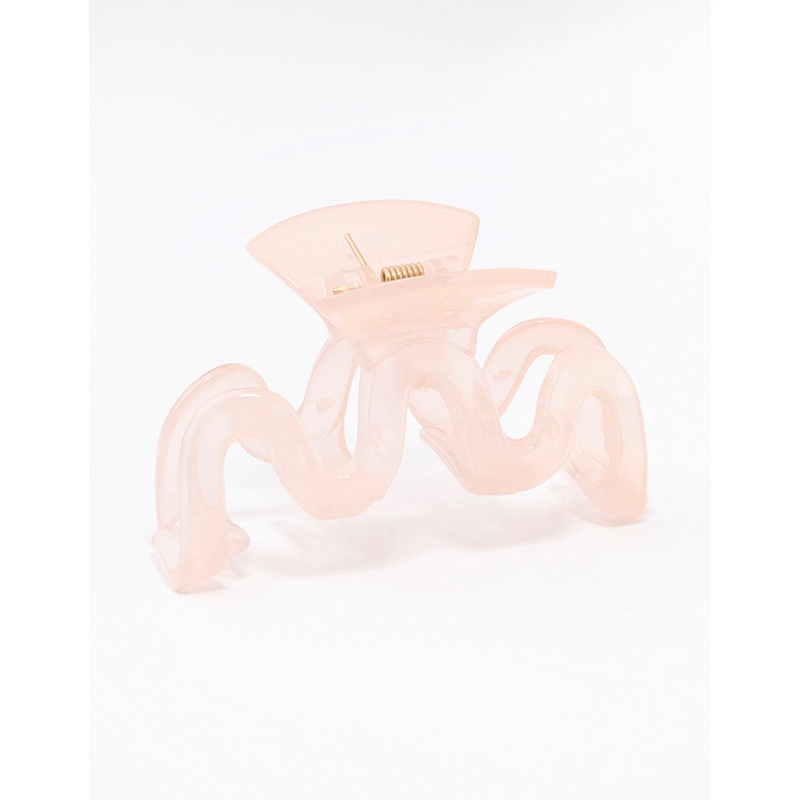 Blush Wavy Hair Claw Clip