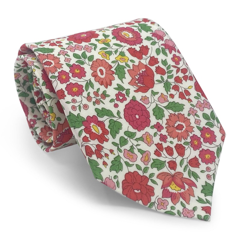 Liberty Tatton: Tie – Pink/White