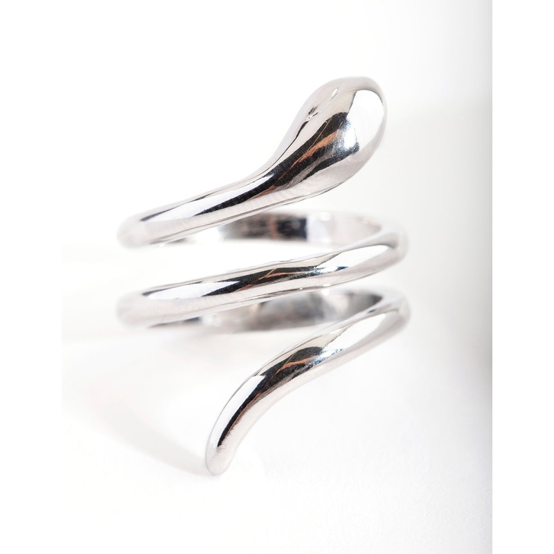 Silver Sleek Wrap Ring|SM|ML