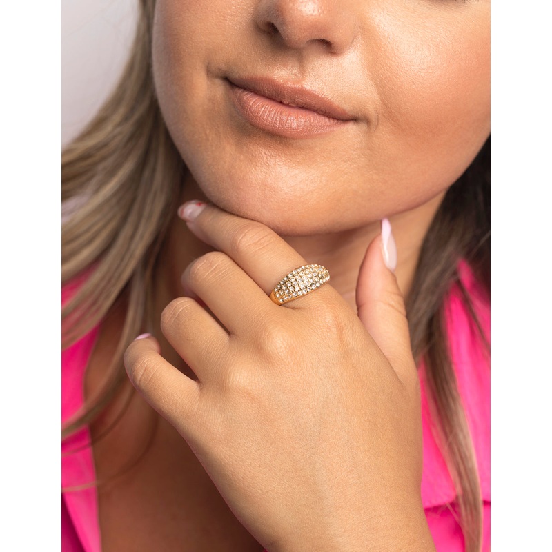 Gold Diamante Ring|SM|ML