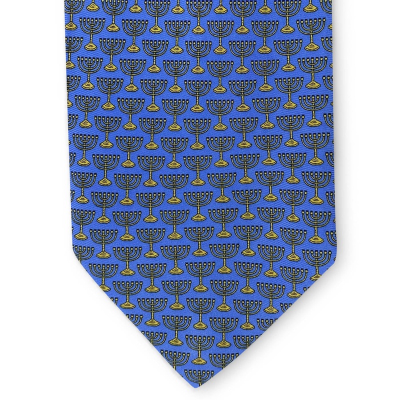 Menorah: Tie – Blue/Yellow