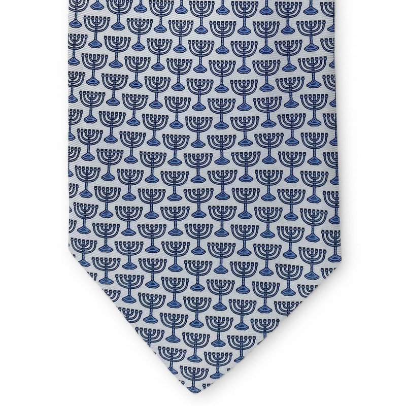 Menorah: Tie – Silver