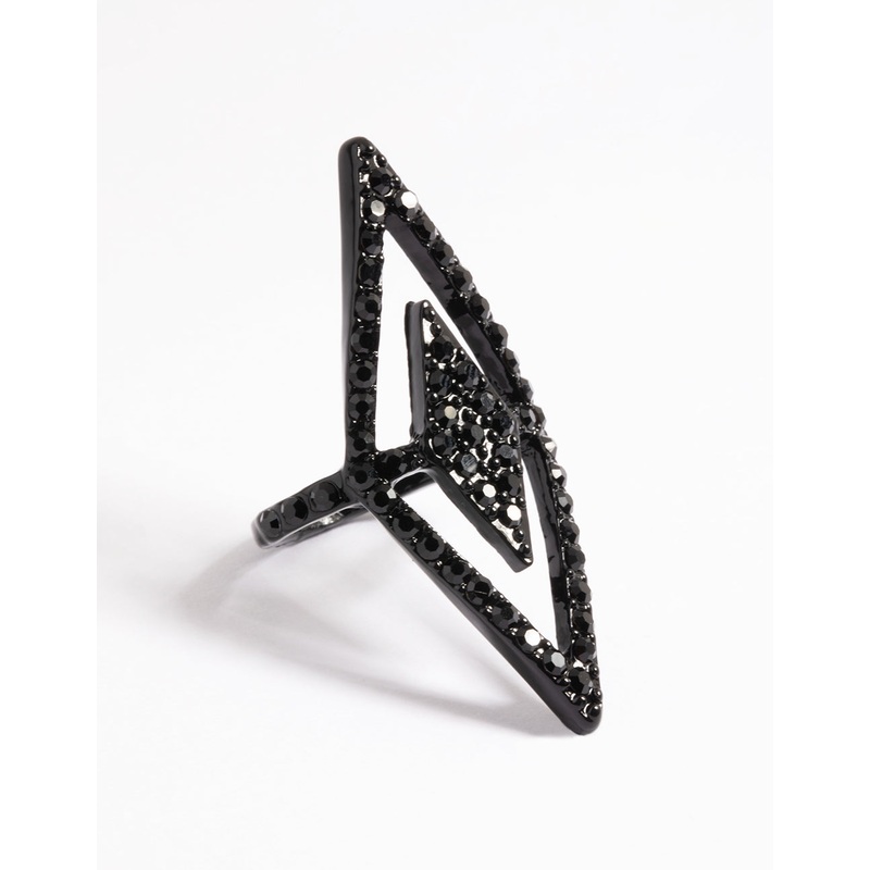 Black Double Diamond Ring|SM|ML