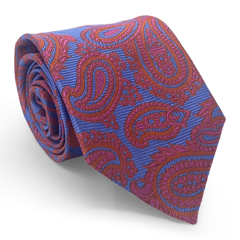 Paisley: Tie – Blue/Pink