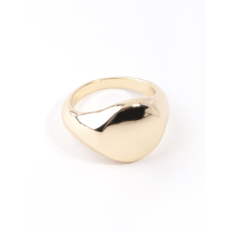 Gold Plated Pinky Signet Ring|SM|ML