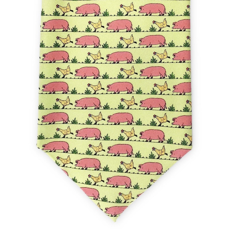 Pig & Hen: Tie – Light Green