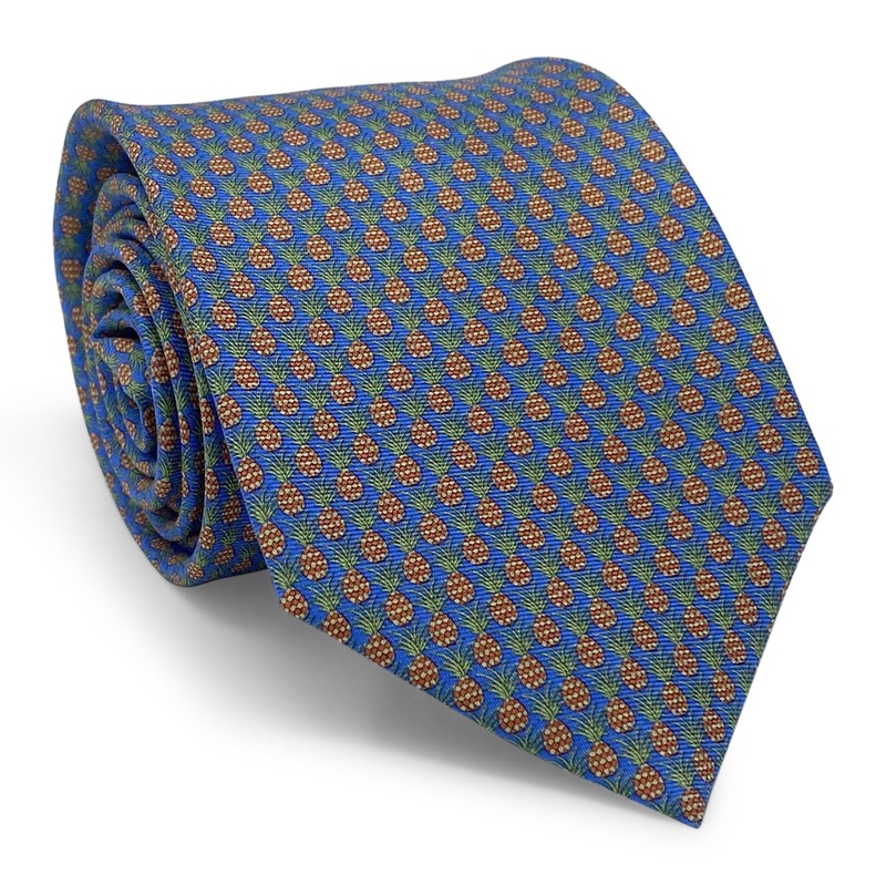 Pineapples: Tie – Blue