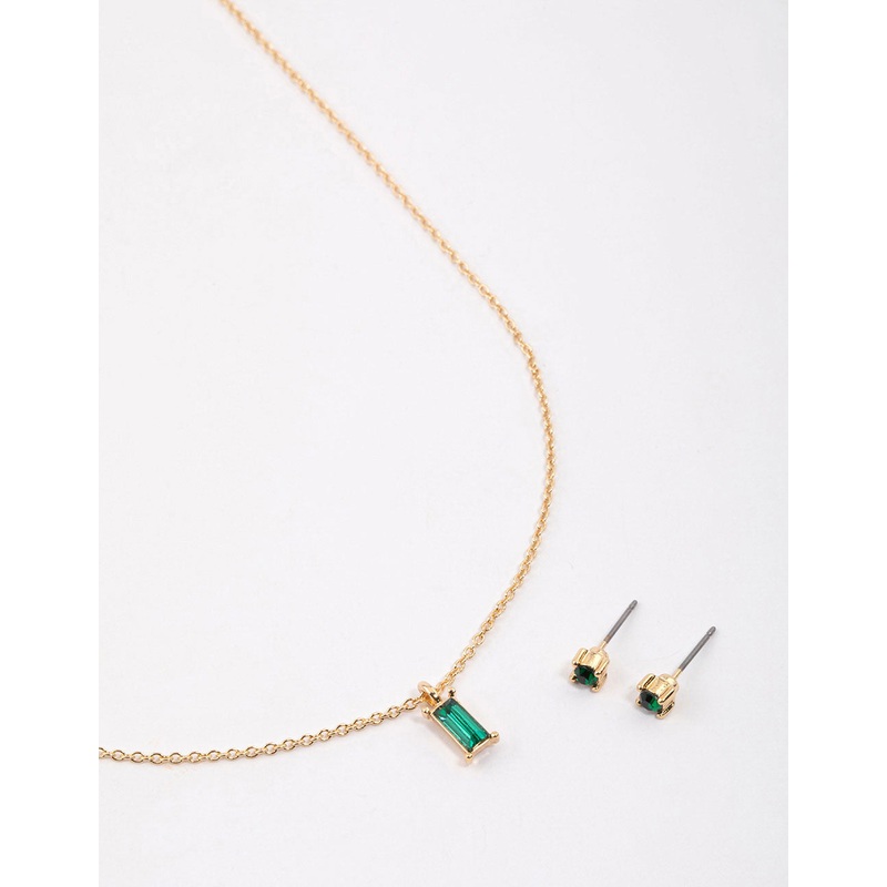 Gold Baguette Drop Jewellery & Polishing Set