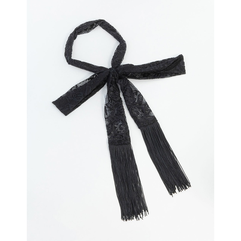 Thin Fabric Lace Fringe Scarf