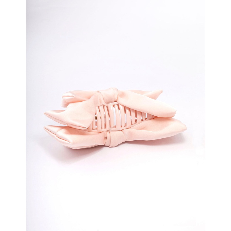 Blush Large Bow Hair Claw Clip