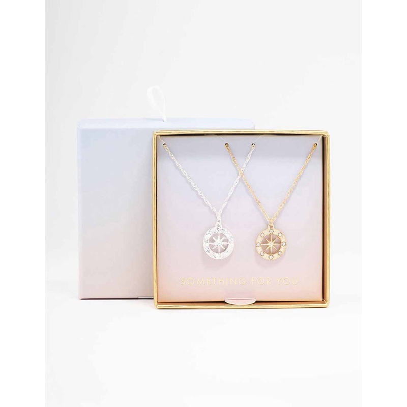 Mixed Metal Diamante Celestial Necklace Pack