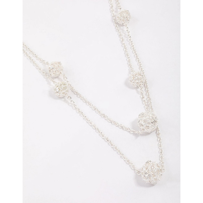 Silver Curb Chain Layered Necklace