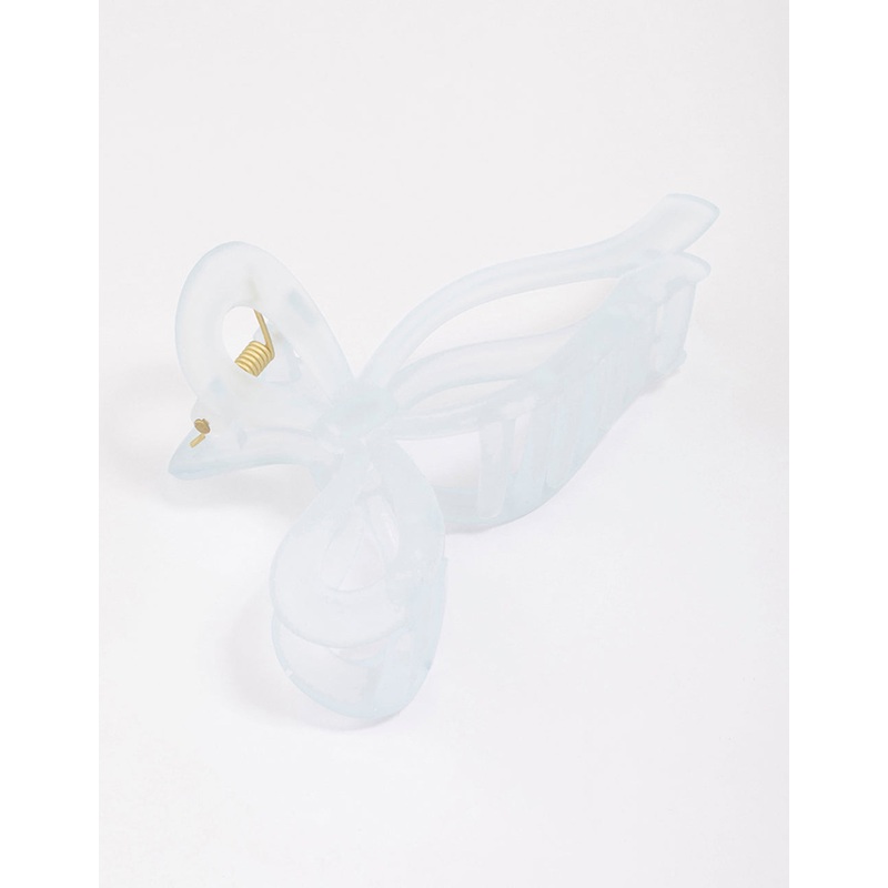 Blue Large Bow Hair Claw Clip