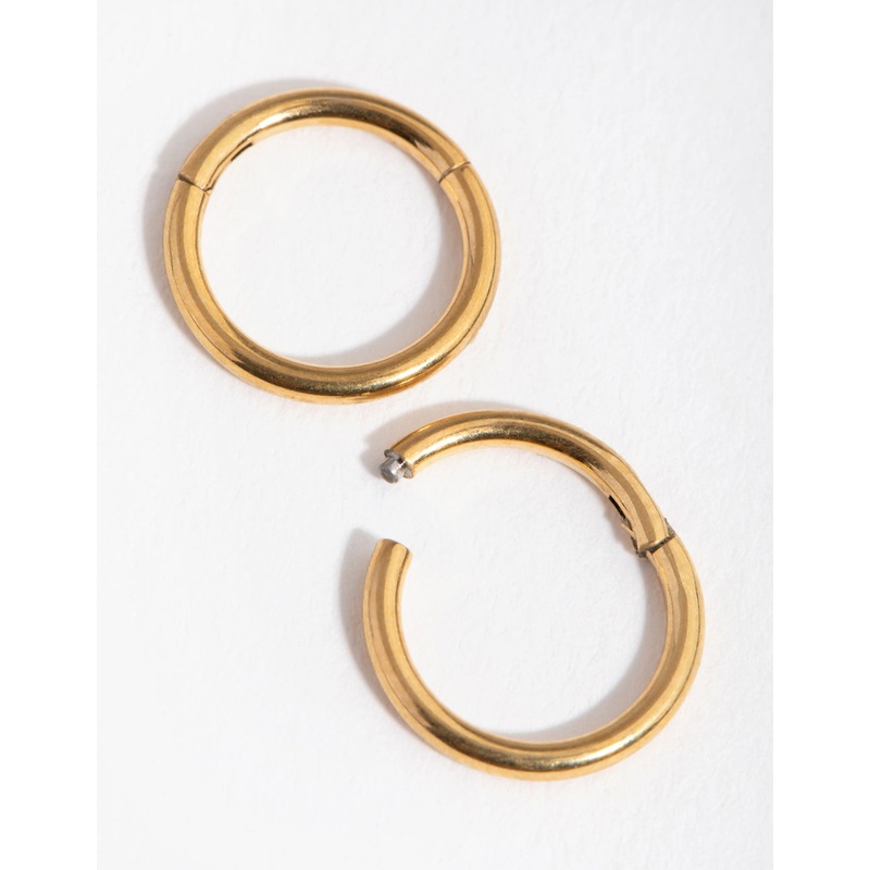 Fine Gold Plated Surgical Steel Sleeper Earrings 8MM