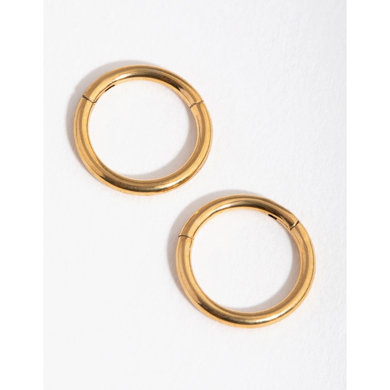 Fine Gold Plated Surgical Steel Sleeper Earrings 8MM