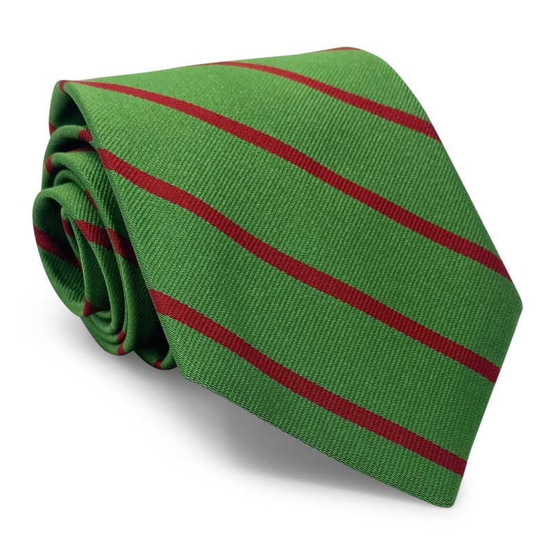 Single Stripe Repp: Tie – Green/Red