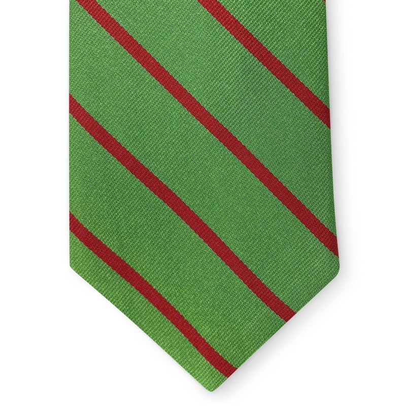 Single Stripe Repp: Tie – Green/Red
