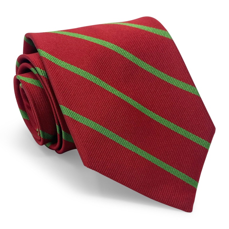 Single Stripe Repp: Tie – Red/Green