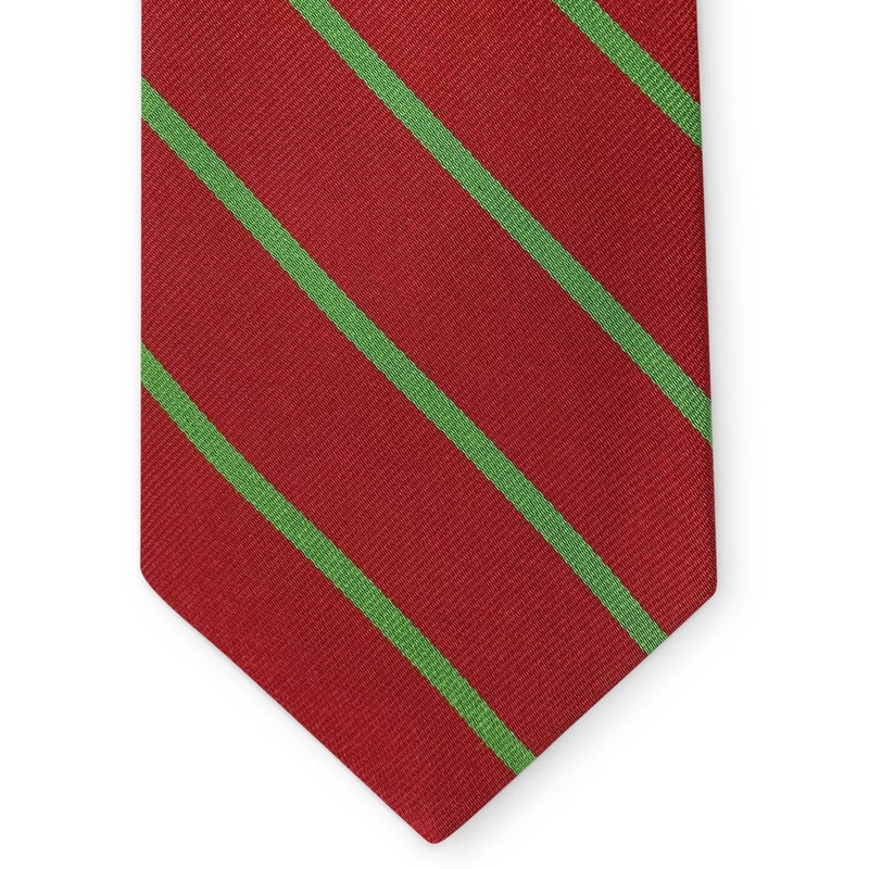Single Stripe Repp: Tie – Red/Green