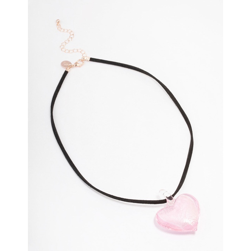 Rose Gold Large Puffy Love Heart Pendant Necklace