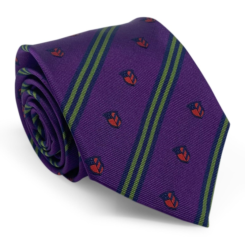 Striped Crest: Tie – Purple