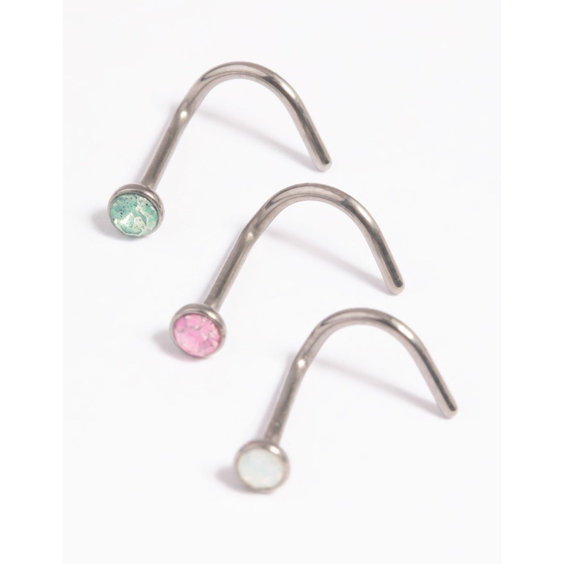 Titanium Pastel Nose Studs