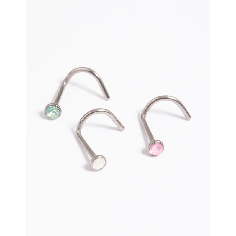 Titanium Pastel Nose Studs