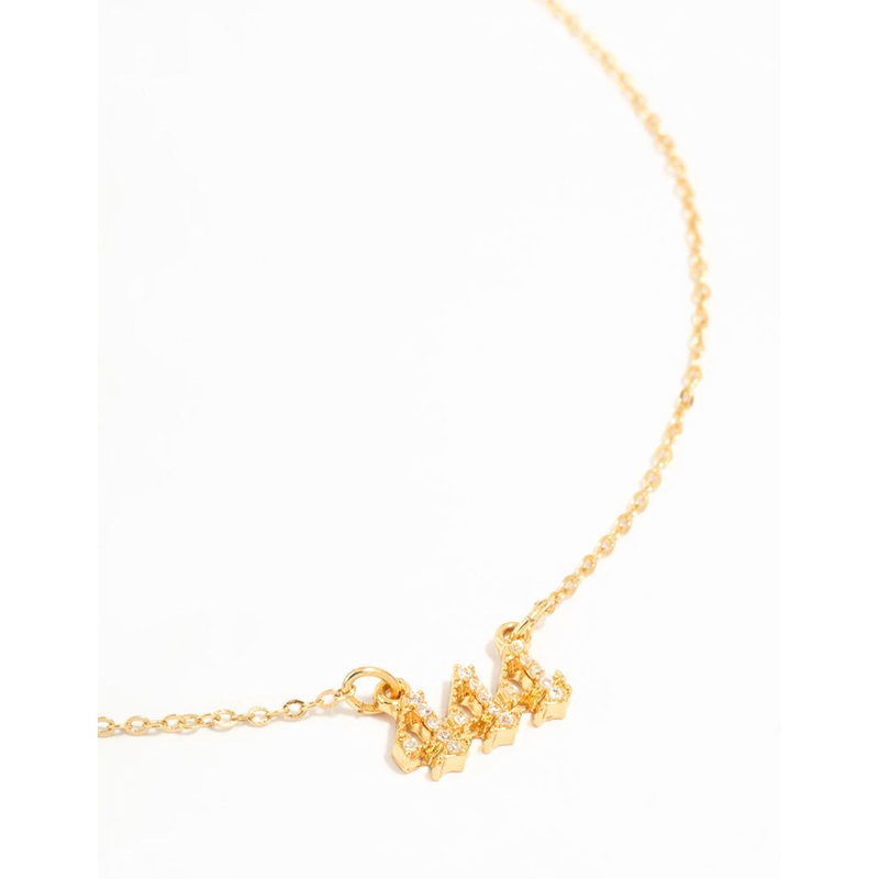 Gold Plated Cubic Zirconia 444 Angel Number Necklace