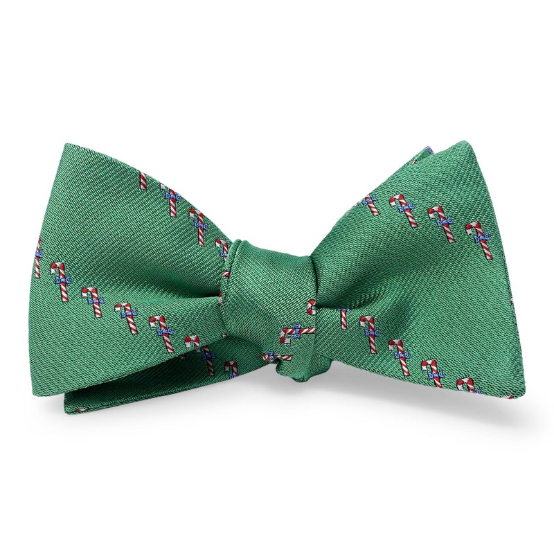 Festive Candy Canes: Bow – Green