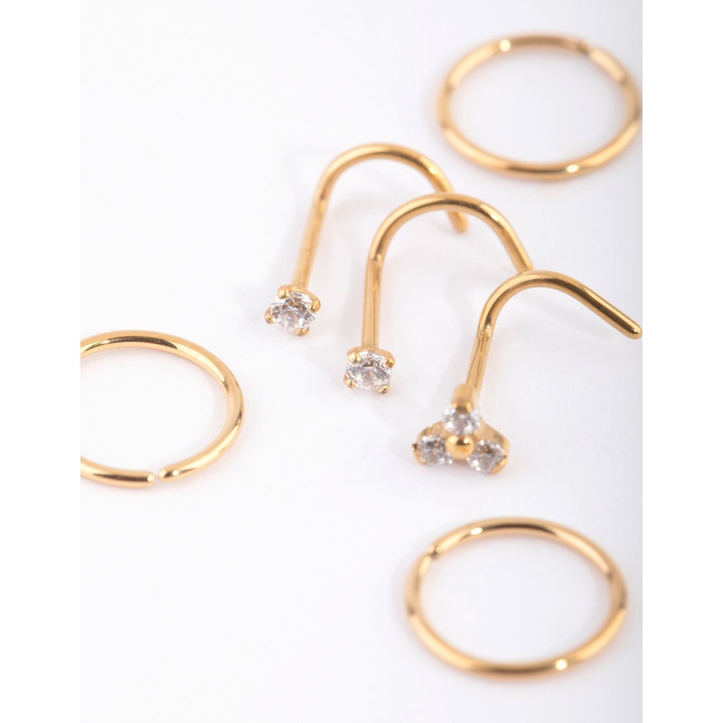 Titanium Diamante Nose Studs