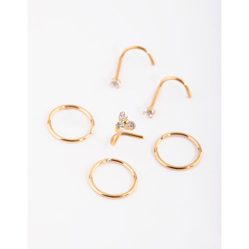 Titanium Diamante Nose Studs