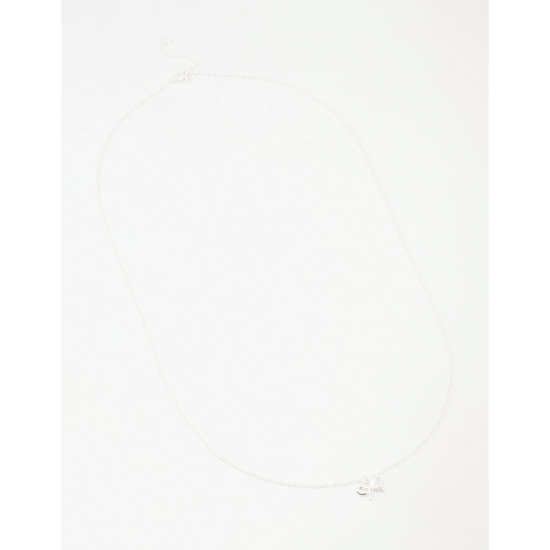Sterling Silver Bow Necklace