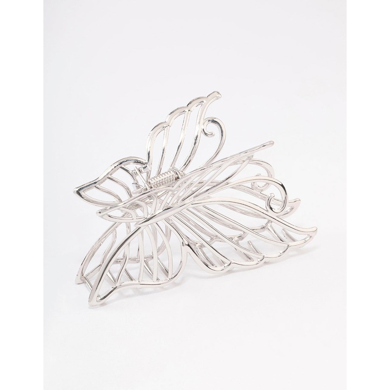 Silver Detail Butterfly Hair Claw Clip