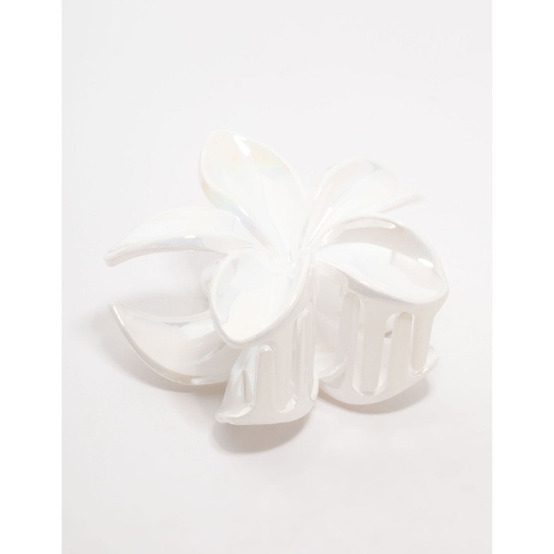 White Frangipani Claw Clip|ONESIZE