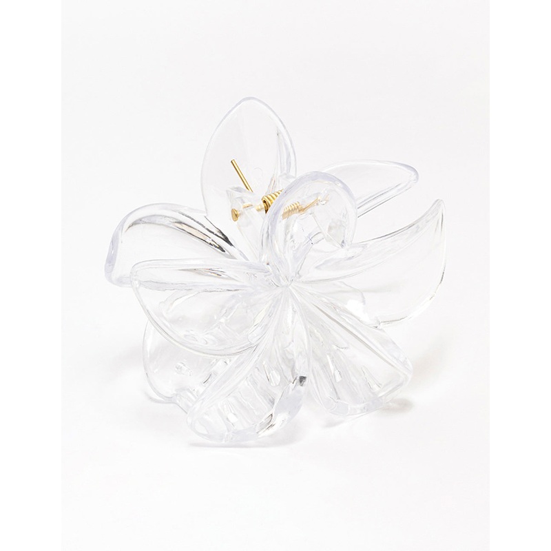 Clear Transparent Tropical Hair Claw Clip
