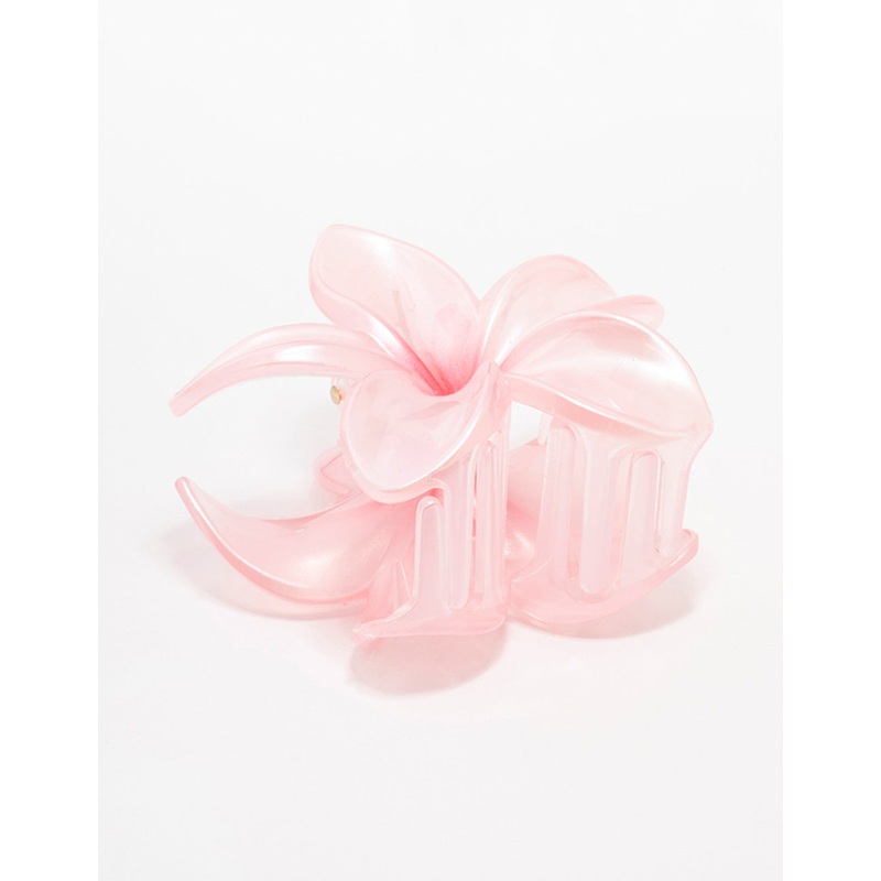 Pink Tropical Hair Claw Clip
