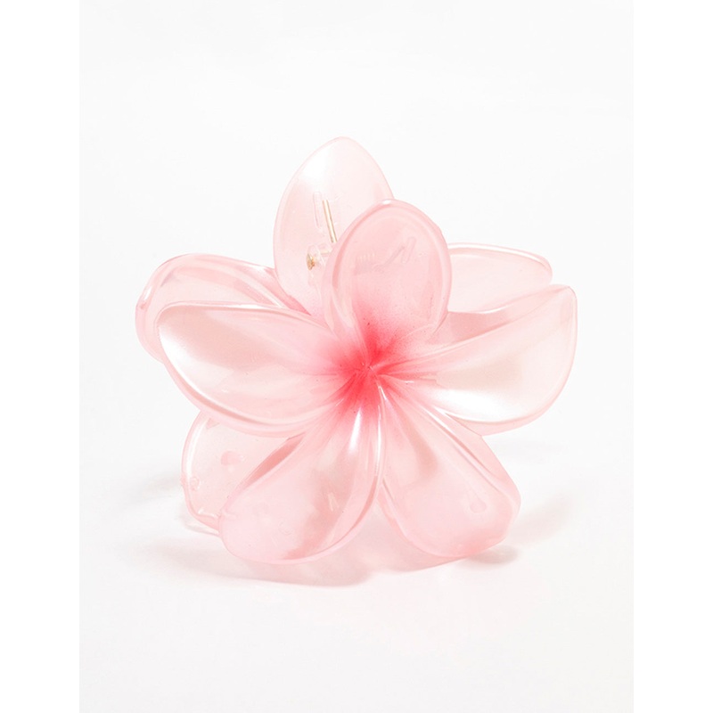 Pink Tropical Hair Claw Clip