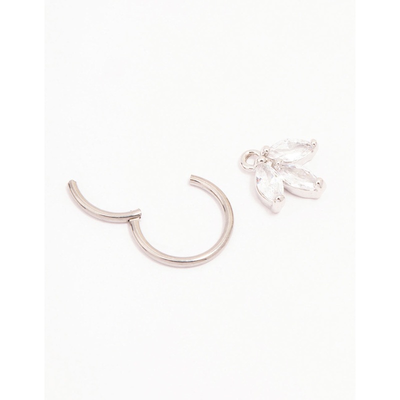 Titanium Marquise Dangle Belly Ring