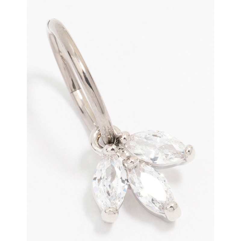 Titanium Marquise Dangle Belly Ring