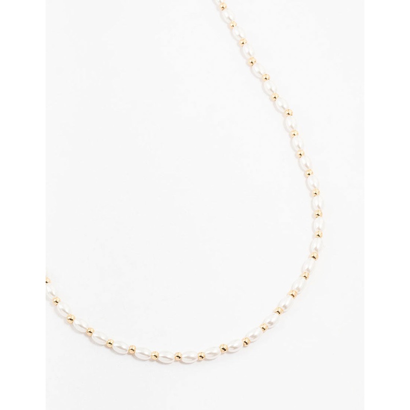 Beaded Long Pearl Necklace