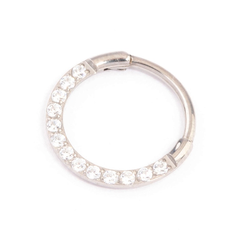 Gold Plated Surgcial Steel Clicker Ring 7mm