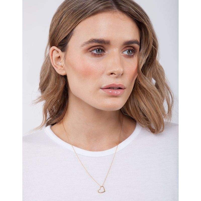 Gold Plated Sterling Silver Heart Necklace