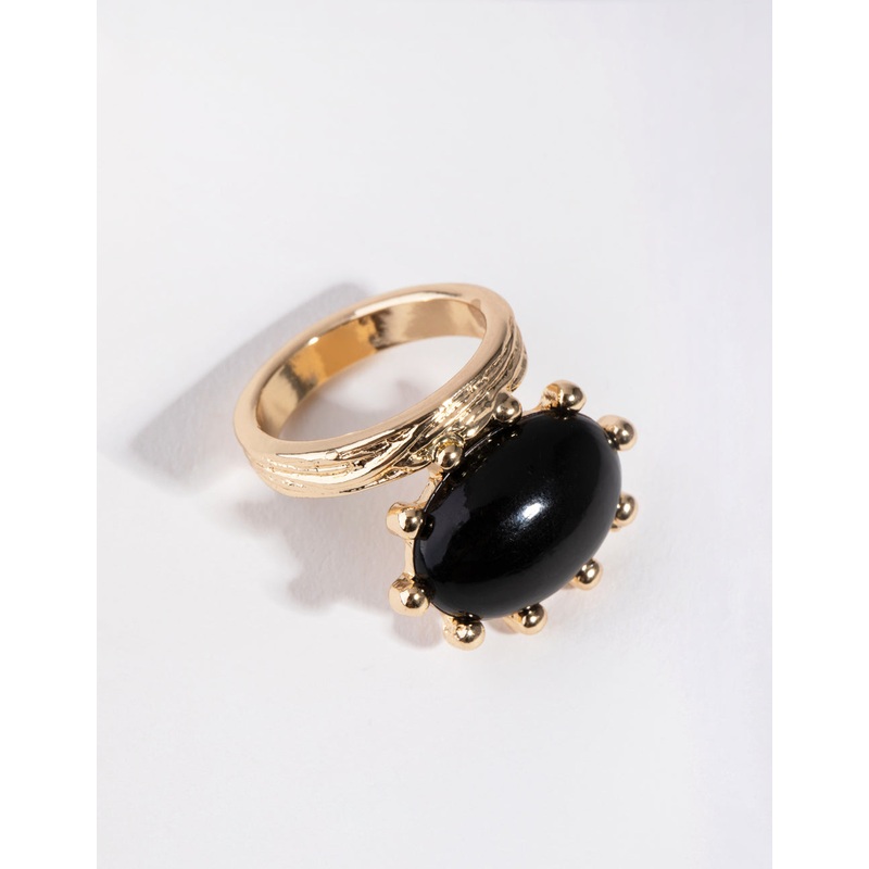 Gold Dome Stone Ring|SM|ML