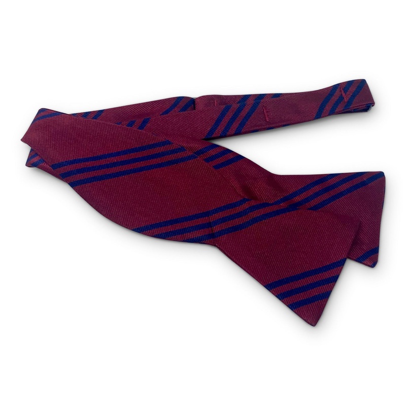 College Collection Stripes: Bow – Dark Red/Navy