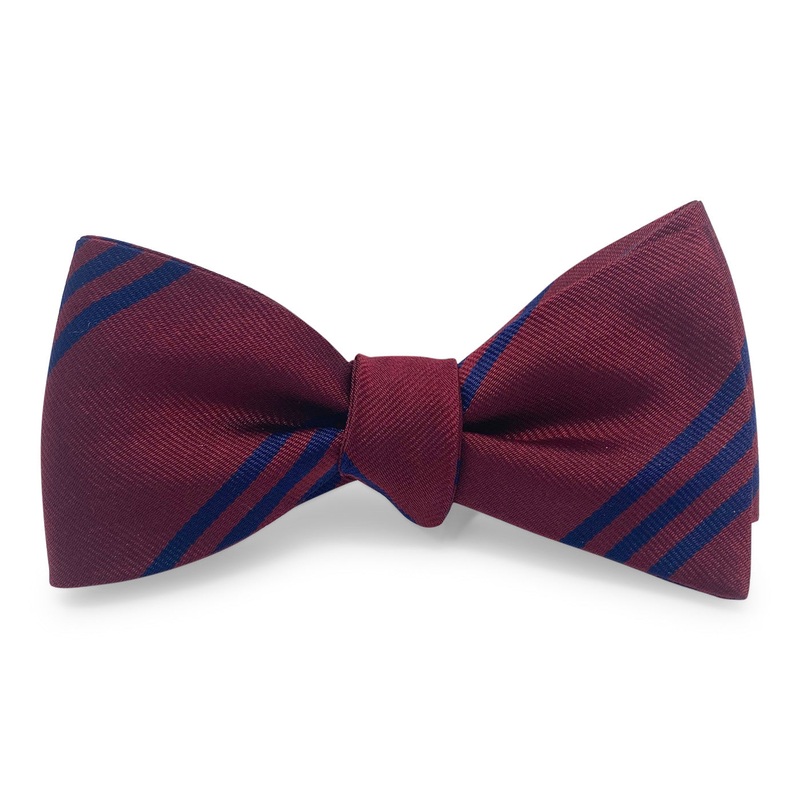College Collection Stripes: Bow – Dark Red/Navy