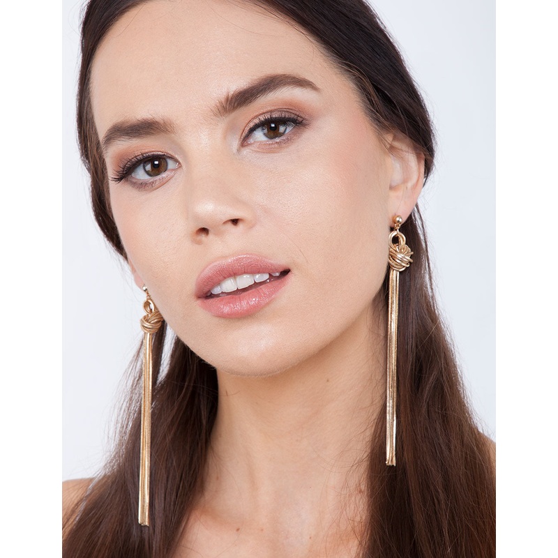 Gold Chain Knot Earrings