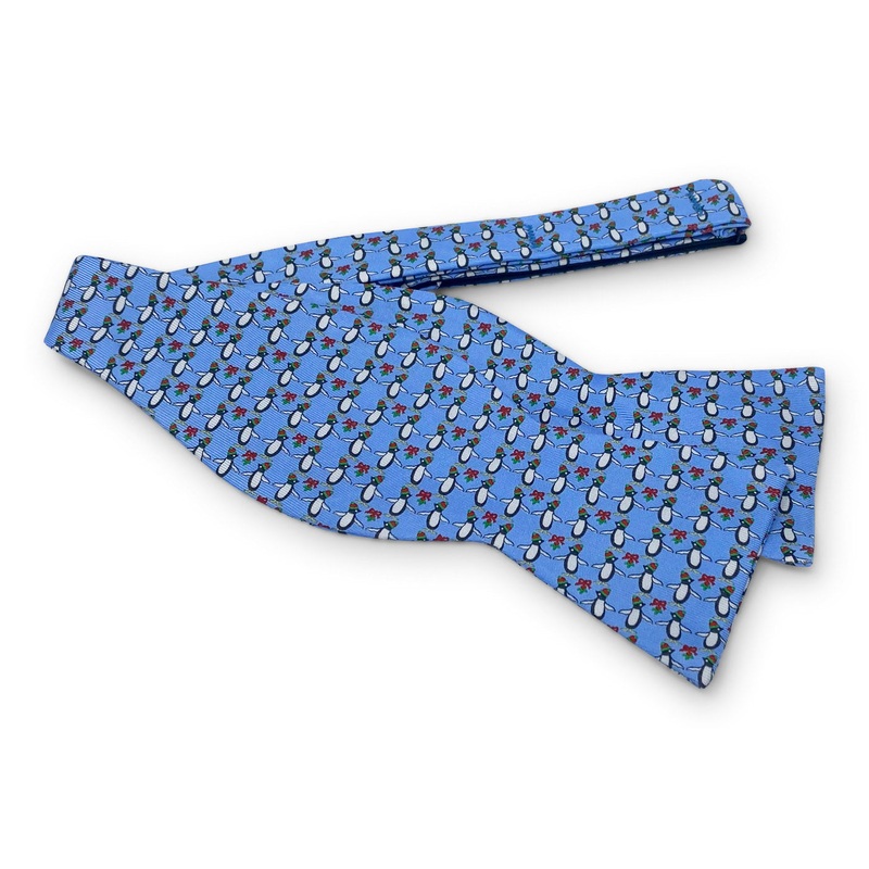 Mistletoe Penguins: Bow – Blue