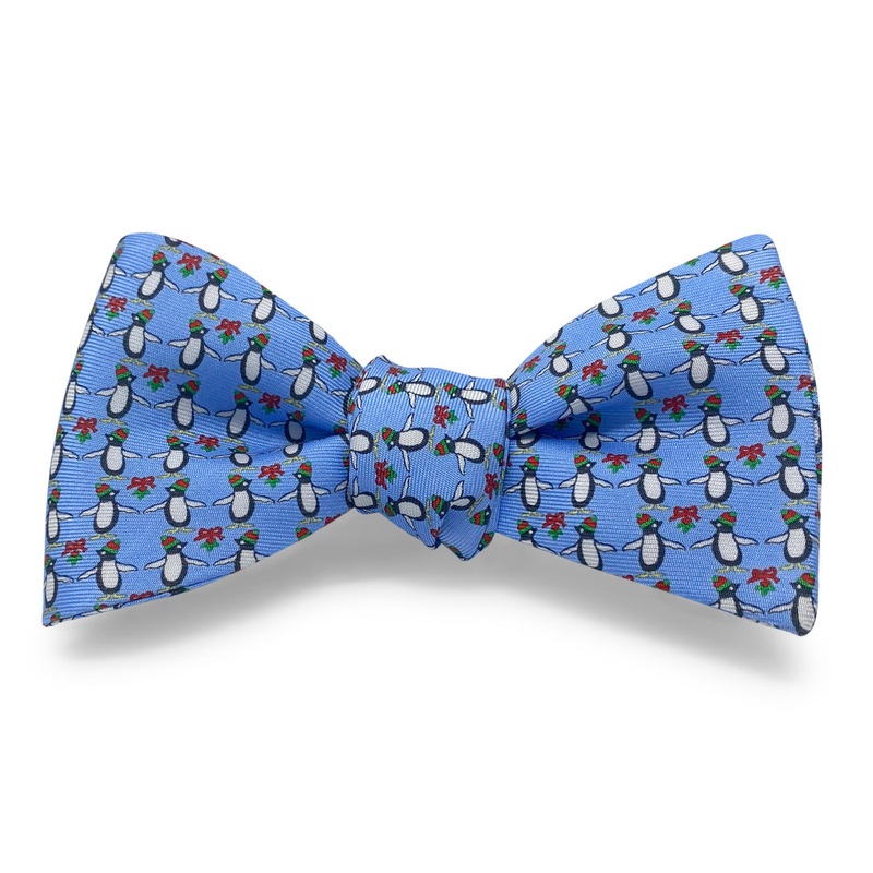 Mistletoe Penguins: Bow – Blue
